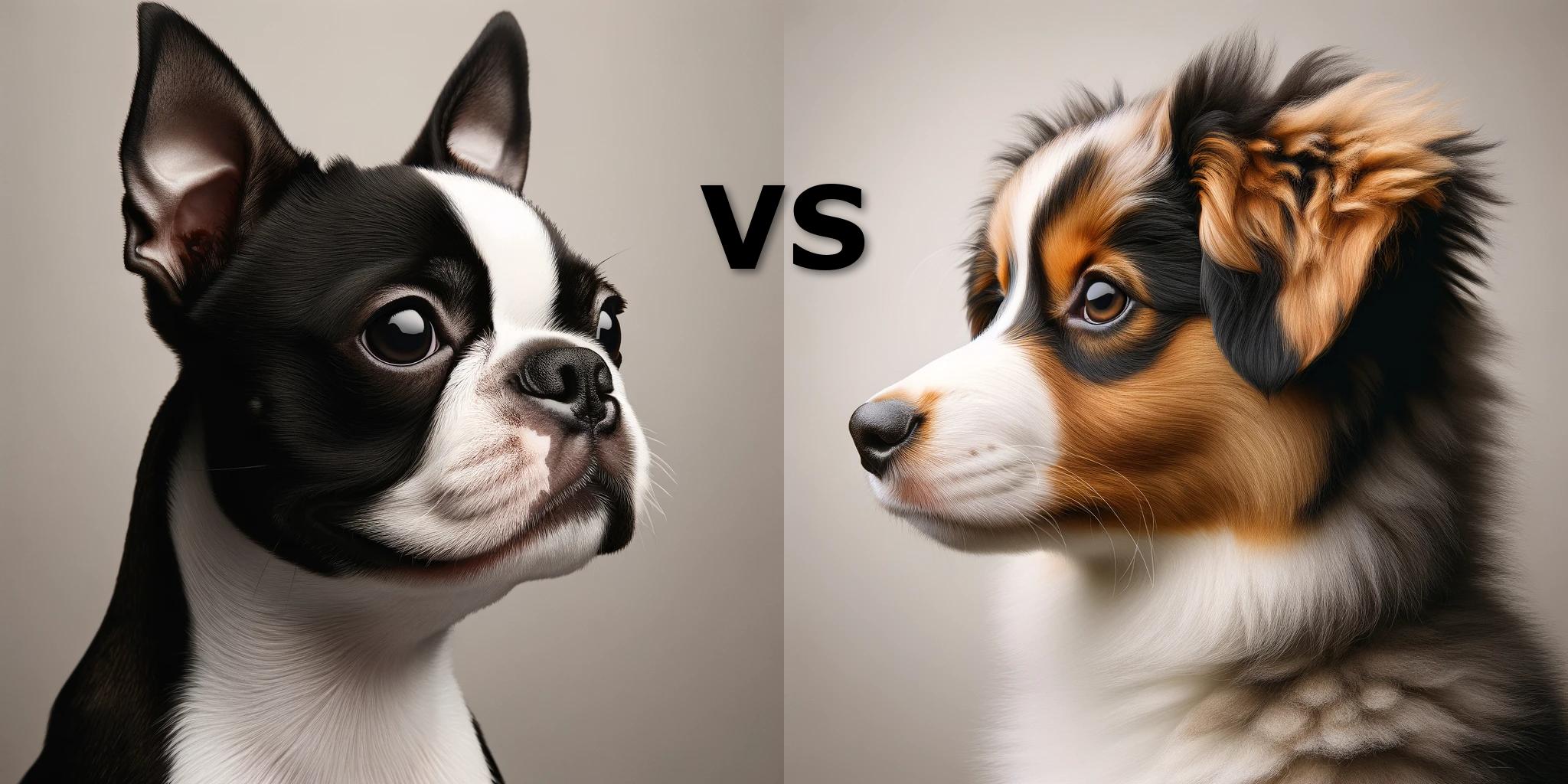 Boston Terrier vs Miniature American Shepherd - My Dog Breeds